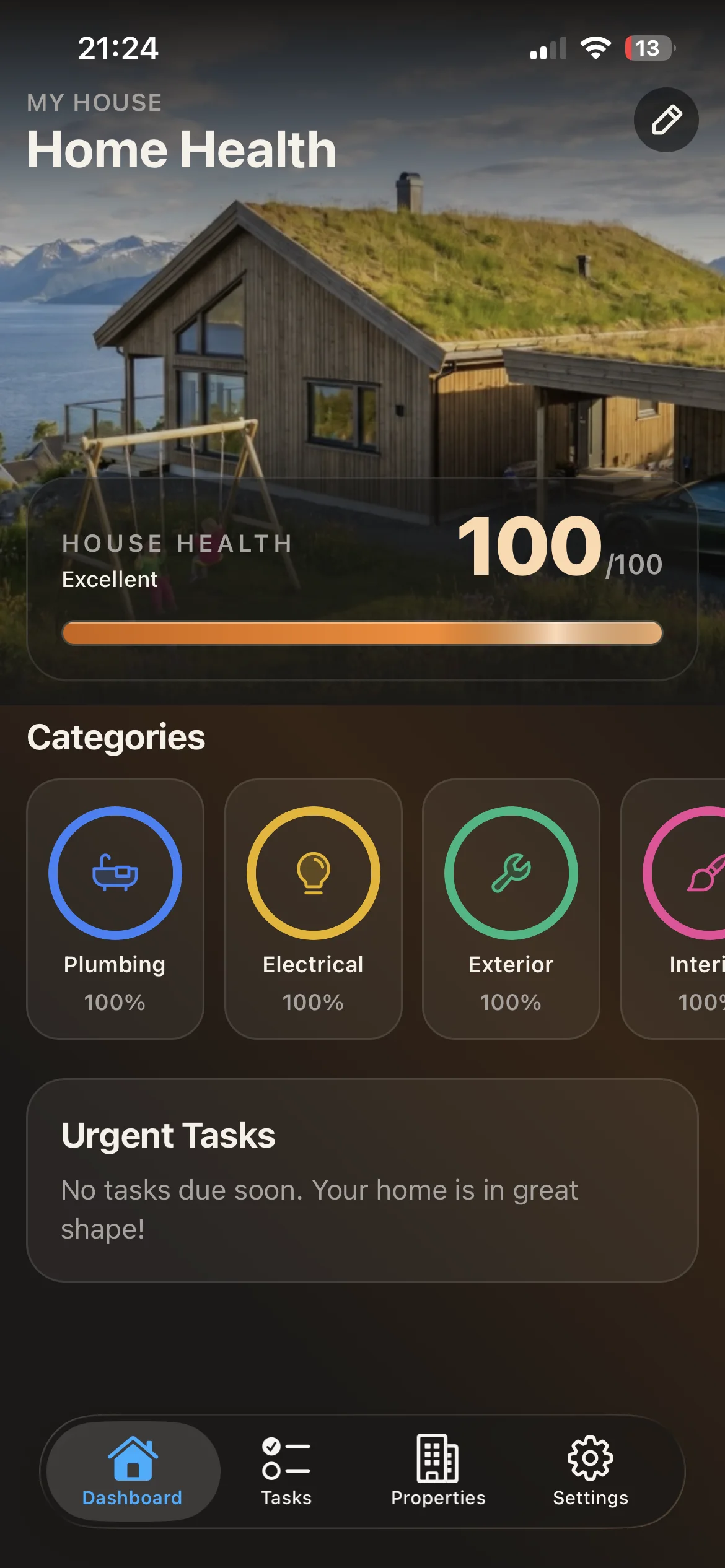 Heimvard home dashboard